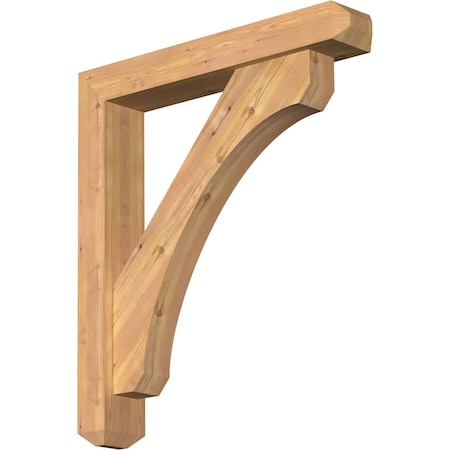 Ekena Millwork Legacy Craftsman Smooth Bracket w/ Offset Brace, Western Red Cedar, 5 1/2"W x 32"D x 36"H BKT0604X32X36LEC04SWR